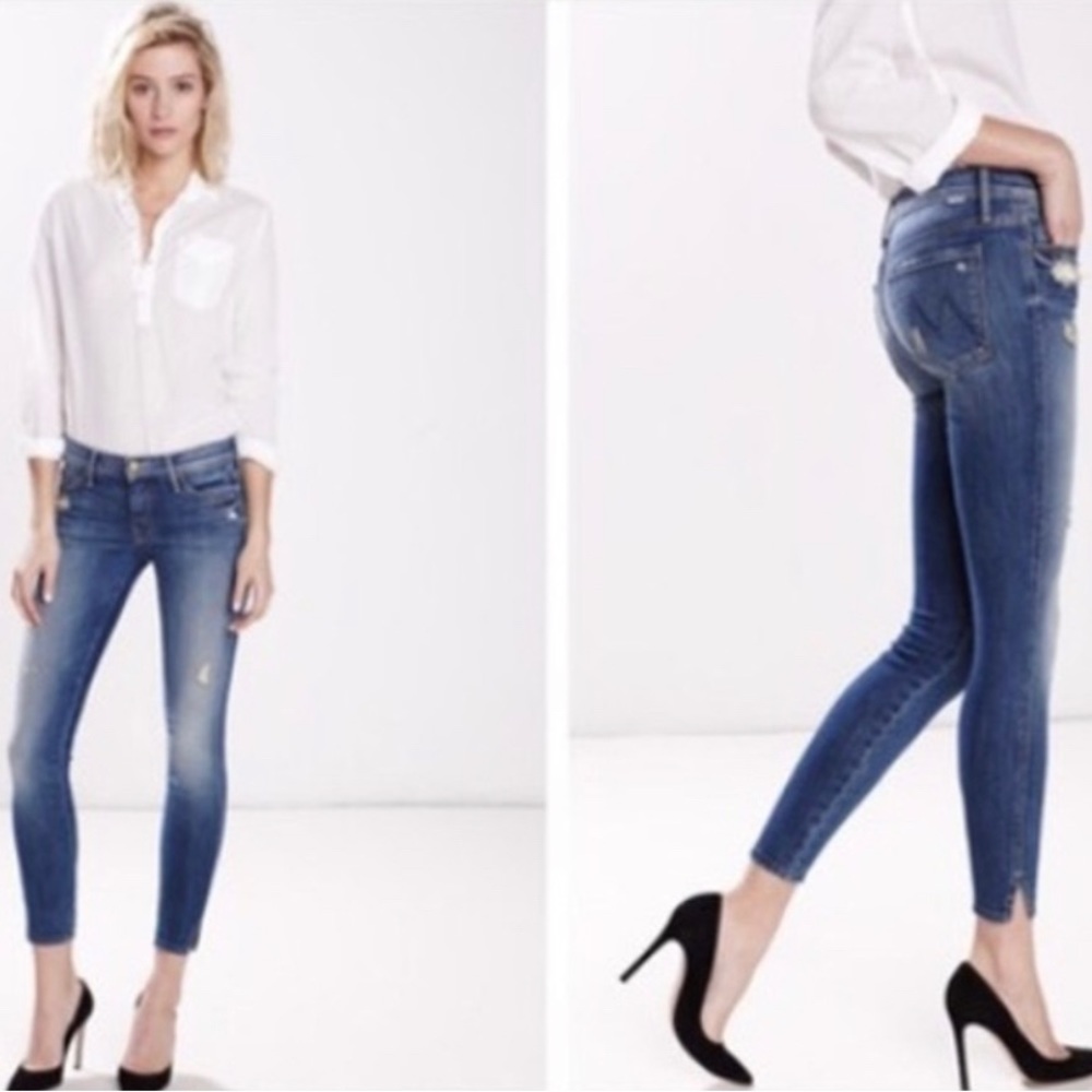 Mother The Vamp Jeans in Finders Keepers Sz 24 Distressed